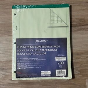 NWT Ampad | Engineering Computation Pads 200 Sheets